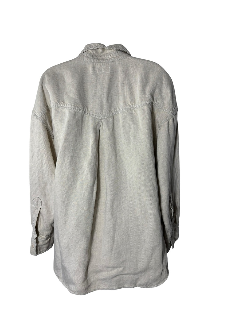 Mother the piece of work shirt women’s medium white smoke button down - Picture 4 of 10